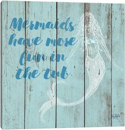 Mermaid Saying I Canvas Art Print - Julie Derice