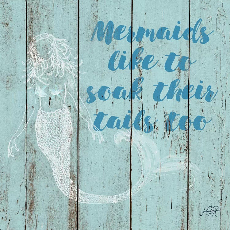 Mermaid Saying II by Julie Derice wall art