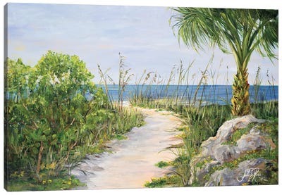 My Path to Paradise Canvas Art Print - Tropical Beach Art