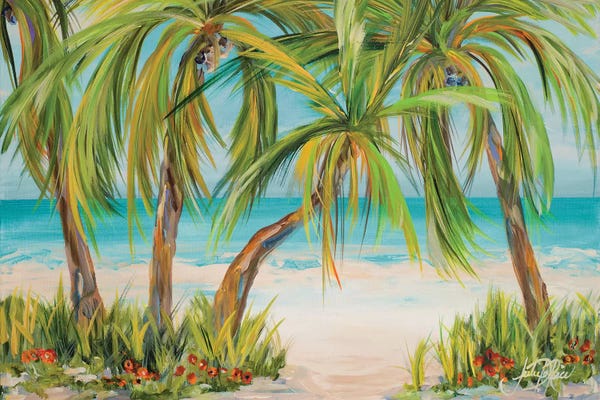 Large Coastal Art - Canvas Prints: Palm Life by Julie Derice