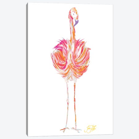 Punchy Flamingo I Canvas Print #DRC45} by Julie Derice Art Print