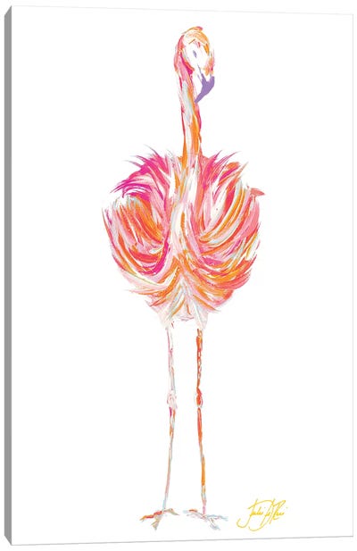 Punchy Flamingo I Canvas Art Print - Julie Derice