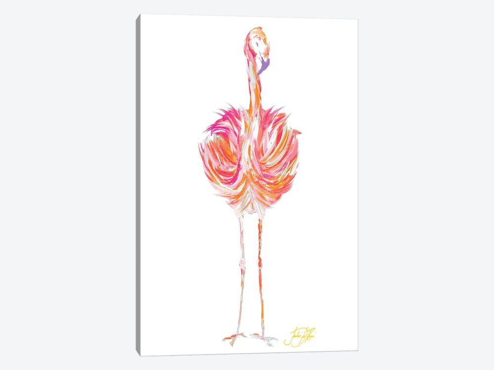 Punchy Flamingo I by Julie Derice 1-piece Canvas Art