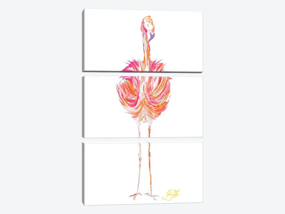 Punchy Flamingo I by Julie Derice 3-piece Canvas Artwork