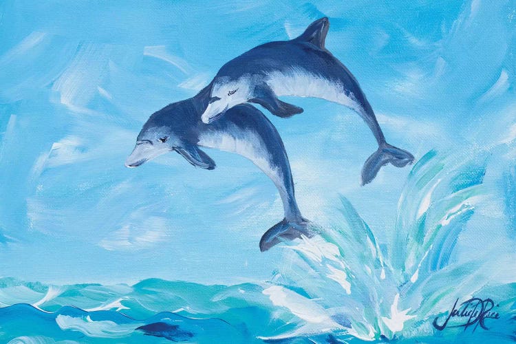 Soaring Dolphins I by Julie Derice wall art
