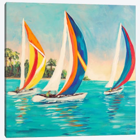 Sunset Sails I Canvas Print #DRC53} by Julie Derice Canvas Art Print