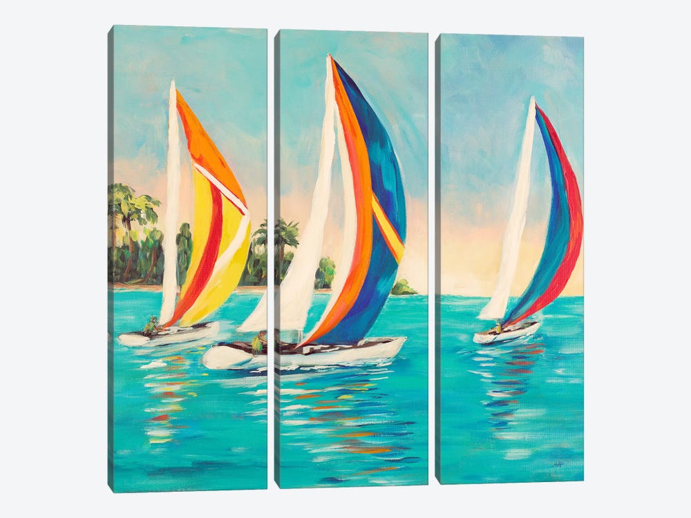 Sunset Sails I by Julie Derice 3-piece Art Print