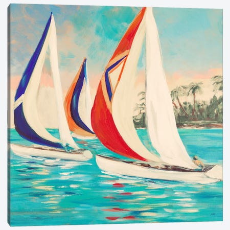 Sunset Sails II Canvas Print #DRC54} by Julie Derice Canvas Artwork