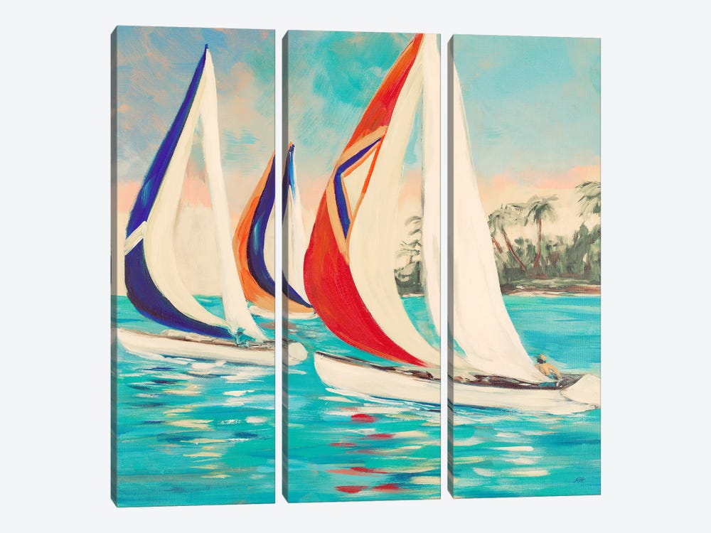 Sunset Sails II by Julie Derice 3-piece Canvas Artwork