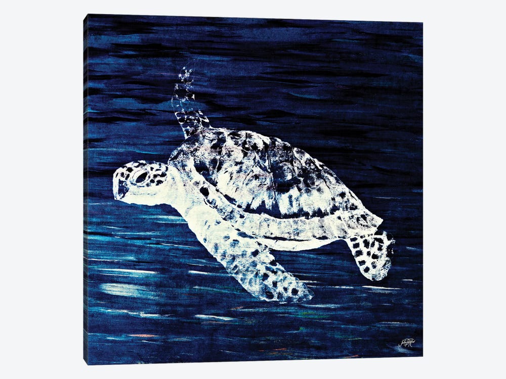 Swim Along I by Julie Derice 1-piece Canvas Art