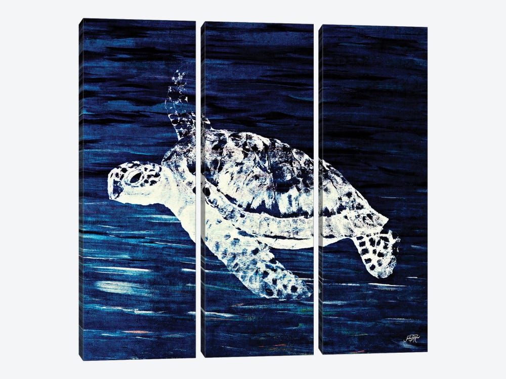 Swim Along I by Julie Derice 3-piece Canvas Artwork