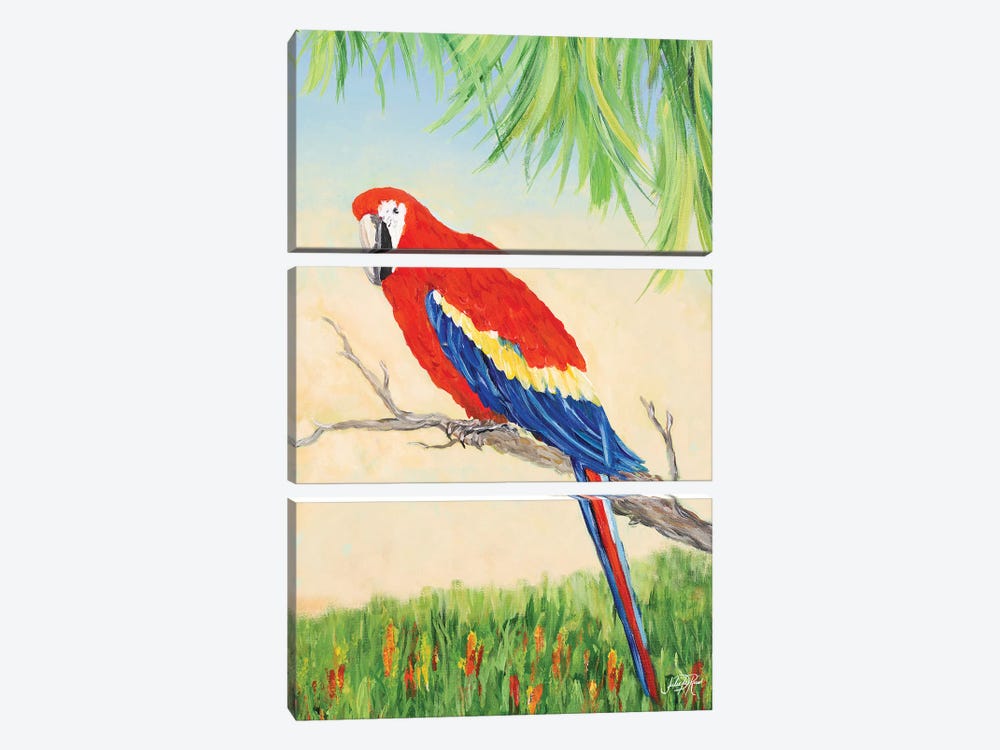 Tropic Bird in Paradise I by Julie Derice 3-piece Canvas Art