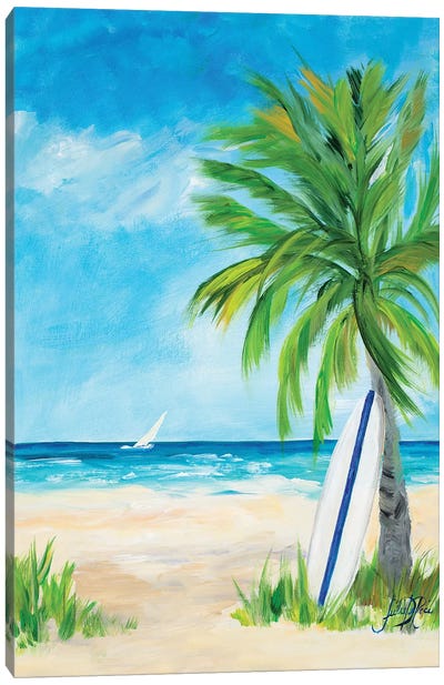 Tropical Surf I Canvas Art Print - Surfing Art