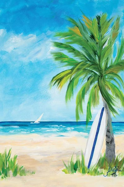 Kids Sports Art: Tropical Surf I by Julie Derice