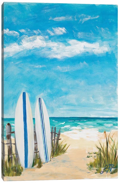 Tropical Surf II Canvas Art Print - Kids Bathroom Art