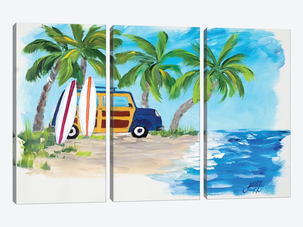 Tropical Vacation II by Julie Derice 3-piece Canvas Art