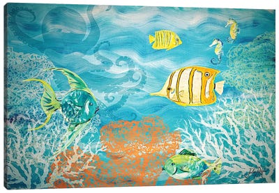 Under the Sea Canvas Art Print - Kids Ocean Life Art