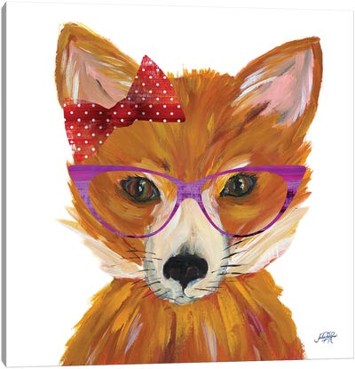 Very Foxy Canvas Art Print - Julie Derice