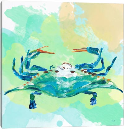 Watercolor Sea Creatures I Canvas Art Print - Crab Art