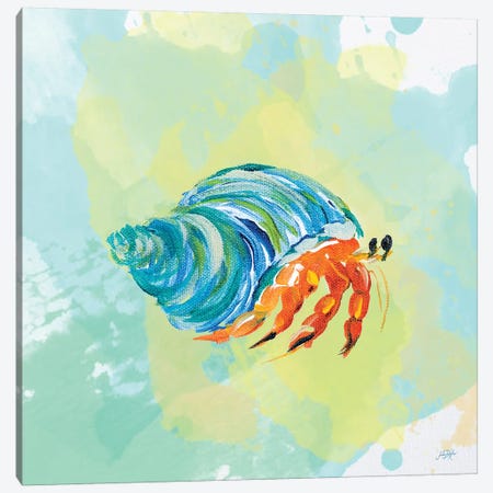 Watercolor Sea Creatures II Canvas Print #DRC70} by Julie Derice Canvas Art Print