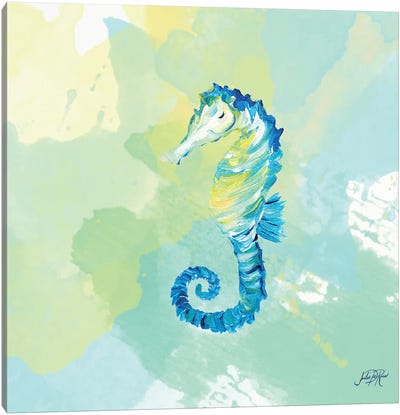 Watercolor Sea Creatures IV Canvas Art Print - Seahorse Art