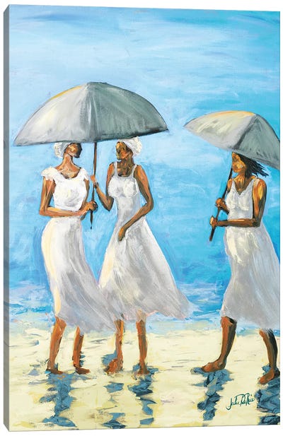 Women on Beach II Canvas Art Print - Julie Derice