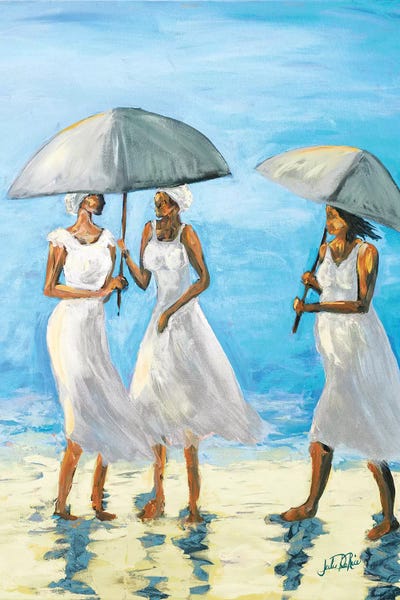 Umbrellas: Women on Beach II by Julie Derice