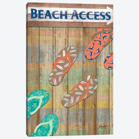 Woody Beach Access Canvas Print #DRC79} by Julie Derice Art Print