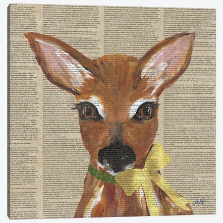 Holiday Animal II Canvas Print #DRC80} by Julie Derice Canvas Artwork