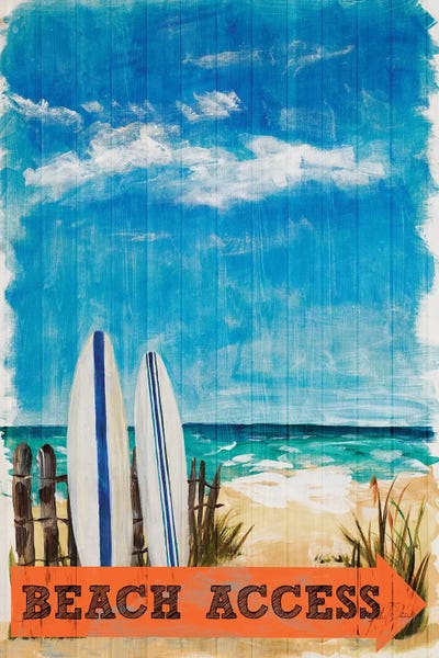 Large Coastal Art - Canvas Prints: Beach Access by Julie Derice
