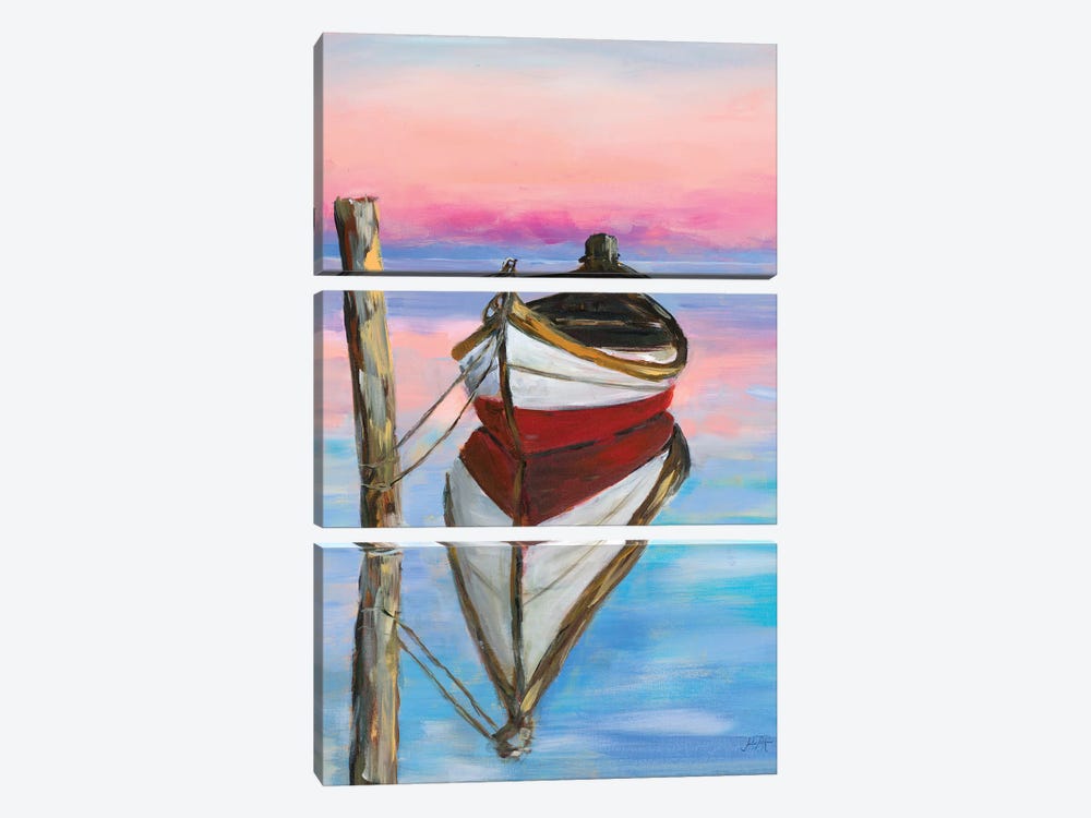 Canoe Reflection by Julie Derice 3-piece Canvas Artwork
