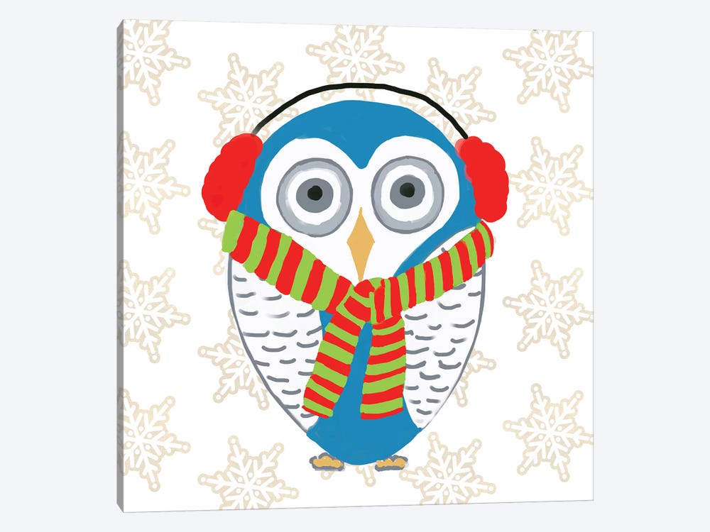 Christmas Owl II by Julie Derice 1-piece Canvas Wall Art