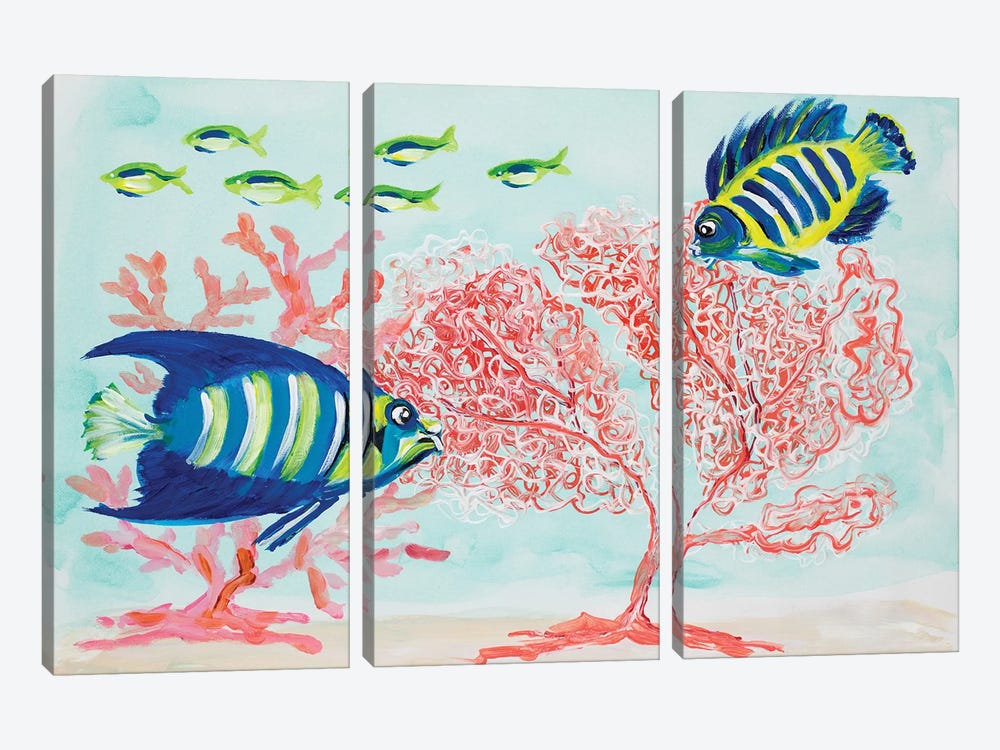 Coral Reef II by Julie Derice 3-piece Canvas Print