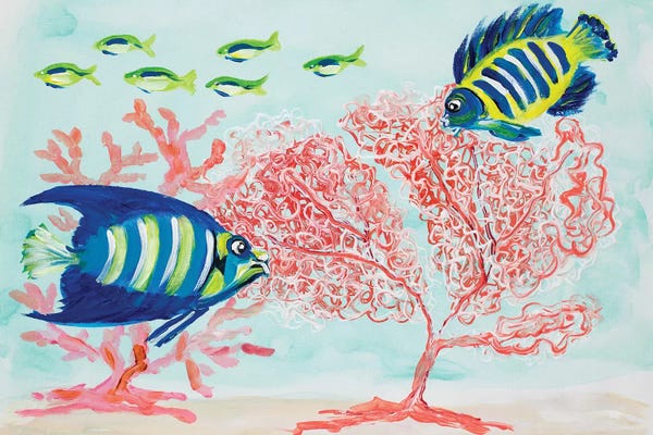 Kids Ocean Life Art: Coral Reef II by Julie Derice