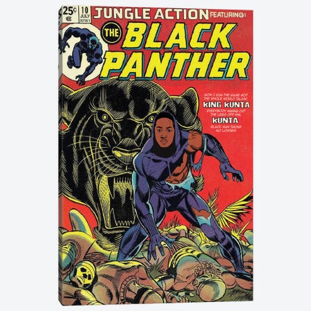 Black Panther Canvas Print #DRD108} by Ads Libitum Art Print
