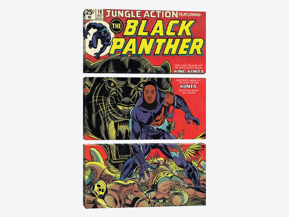 Black Panther by Ads Libitum 3-piece Canvas Art Print