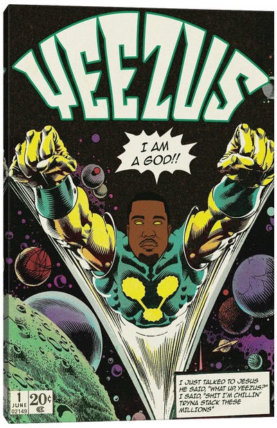 Yeezus Canvas Art Print - Rap & Hip-Hop Art