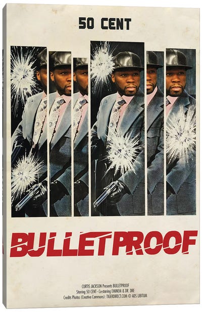 Bulletproof Canvas Art Print - 50 Cent
