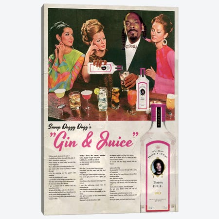 Gin & Juice Canvas Print #DRD31} by Ads Libitum Canvas Art