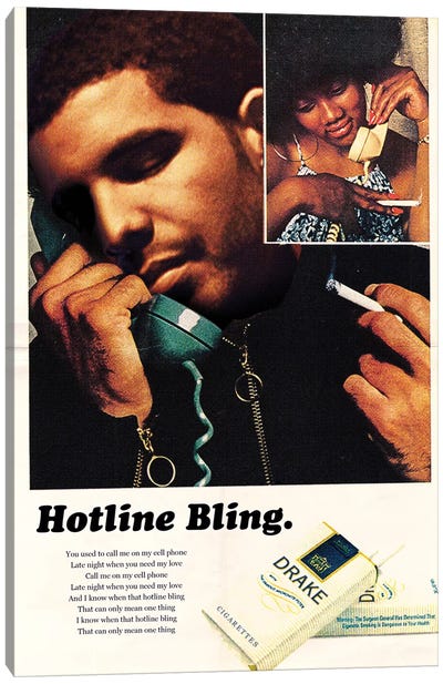 Hotline Bling Canvas Art Print - Pop Music Art