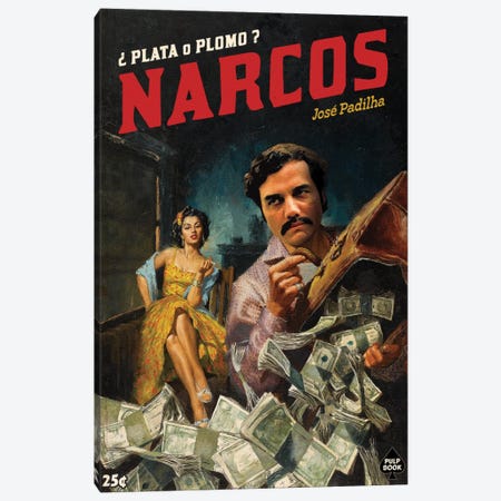Narcos Canvas Print #DRD59} by Ads Libitum Canvas Artwork