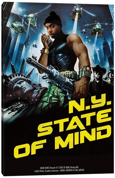 Nyc State Of Mind Canvas Art Print - Nas