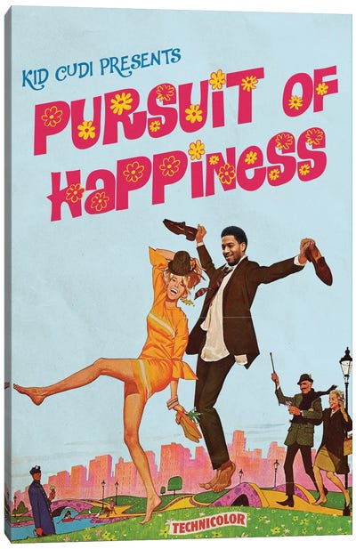 Pursuit Of Happiness Canvas Art Print - Retro Redux