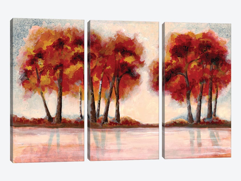 Fall Foliage II by Doris Charest 3-piece Canvas Art Print