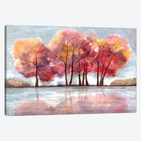 Lake Foliage Canvas Print #DRI32} by Doris Charest Canvas Art Print