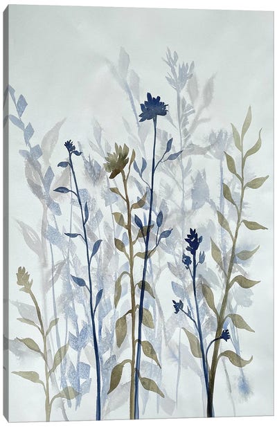 Blue Lit Growth II Canvas Art Print - Doris Charest