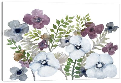 Floral Gossip IV Canvas Art Print - Violets