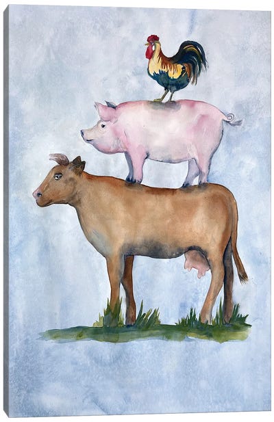Farmland Trio II Canvas Art Print - Doris Charest
