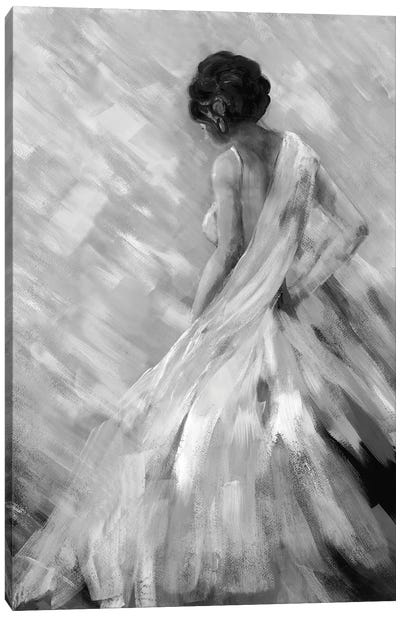 Dancing Queen II In Black & White Canvas Art Print - Doris Charest