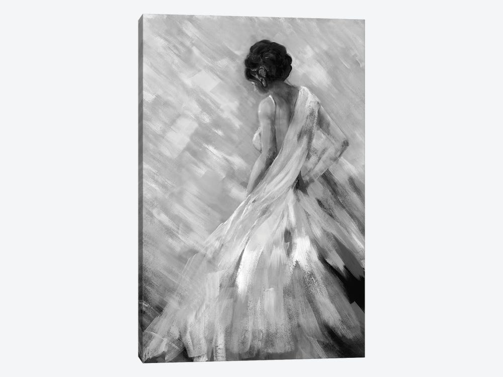 Dancing Queen II In Black & White by Doris Charest 1-piece Canvas Art Print